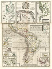 Central America, South America, California and America Map By Herman Moll