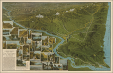 Oregon Map By Fred A. Routledge