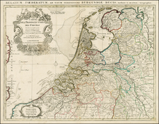 Netherlands Map By Johannes Covens  &  Cornelis Mortier