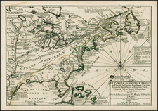 United States and Canada Map By Nicolas de Fer