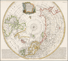 Northern Hemisphere, Polar Maps and Canada Map By Emanuel Bowen