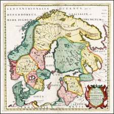 Poland, Russia, Baltic Countries and Scandinavia Map By F. Bertin