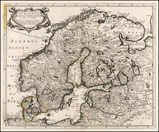 Baltic Countries and Scandinavia Map By Melchior Tavernier