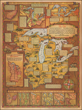 Midwest Map By Fred Rentscher / Federal Art Project, WPA