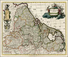 Netherlands Map By Nicolaes Visscher I