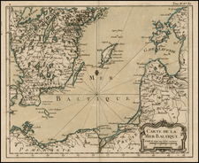 Baltic Countries Map By Jacques Nicolas Bellin