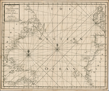 Atlantic Ocean, South, Southeast, Mexico, Caribbean and Central America Map By John Senex / Edmond Halley / Nathaniel Cutler / Samuel Parker