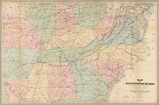 South, Southeast and Midwest Map By Julius Bien