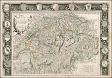 Switzerland Map By Giovanni Antonio Rizzi-Zannoni