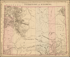 Plains and Rocky Mountains Map By Samuel Augustus Mitchell Jr.