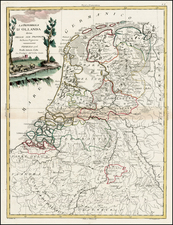 Netherlands Map By Antonio Zatta