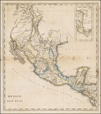 Texas, Southwest, Rocky Mountains and Mexico Map By Mathew Carey