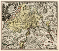 Switzerland Map By Matthaus Seutter