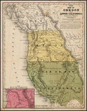 Southwest and California Map By Samuel Augustus Mitchell