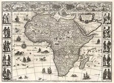 Africa and Africa Map By Willem Janszoon Blaeu