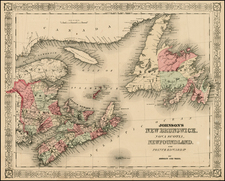 Canada Map By Benjamin P Ward  &  Alvin Jewett Johnson