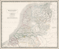 Netherlands Map By Alexander Keith Johnston