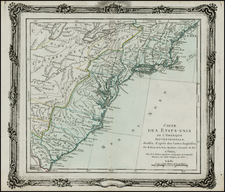 United States Map By Louis Brion de la Tour