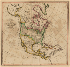 North America Map By Mathew Carey