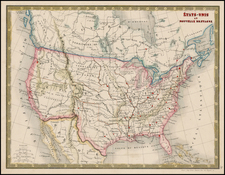 United States and Canada Map By Alexandre Vuillemin  &  Charles V. Monin
