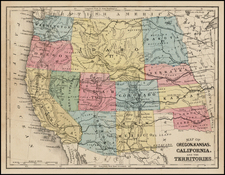 Plains, Southwest, Rocky Mountains and California Map By Samuel Butler