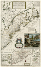 United States, New England, Mid-Atlantic and Southeast Map By Herman Moll