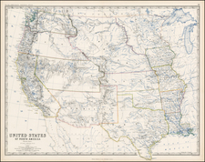 Plains, Southwest and Rocky Mountains Map By W. & A.K. Johnston