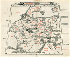 Austria, Poland and Germany Map By Bernardus Sylvanus