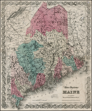 New England Map By G.W.  & C.B. Colton