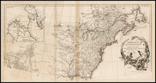 North America Map By Jean-Baptiste Bourguignon d'Anville