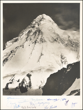 K2 - Southeast Face / Duke of Abruzzi Expedition (Signed By 1954 Italian Climbing Team)