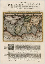 World Map By Giovanni Antonio Magini