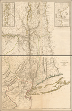 New York State and American Revolution Map By Georges Louis Le Rouge / John Montresor