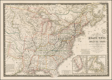 United States and Canada Map By Adrien-Hubert Brué