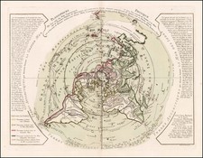 Northern Hemisphere, Polar Maps, Alaska and Canada Map By Philippe Buache