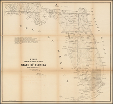 Florida Map By U.S. Surveyor General