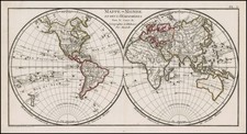 World and World Map By Edme Mentelle