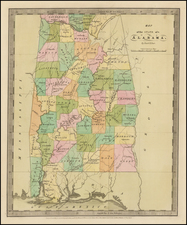 Alabama Map By David Hugh Burr