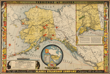 Alaska Map By Alaska Steam Ship Company