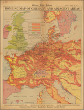 Europe, British Isles, France, World War II and Germany Map By Chicago  Daily Tribune