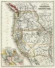 Southwest, Rocky Mountains and California Map By Joseph Meyer