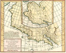 Southwest, Alaska and California Map By Denis Diderot / Didier Robert de Vaugondy