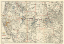 United States, Texas, Plains, Southwest, Rocky Mountains and California Map By G.W.  & C.B. Colton