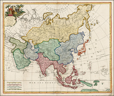 Asia and Asia Map By Johann Walch