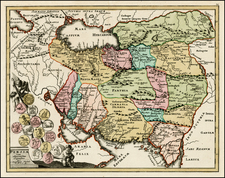 Central Asia & Caucasus and Middle East Map By Christopher Weigel