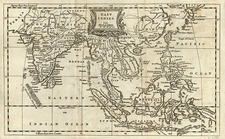 Asia, China, India, Southeast Asia and Philippines Map By Thomas Jefferys