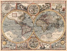 World, World, Celestial Maps and Curiosities Map By John Speed