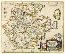 China Map By Johannes Blaeu