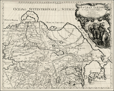 Ukraine, China, Japan, Korea, Central Asia & Caucasus and Russia in Asia Map By Giacomo Giovanni Rossi / Giacomo Cantelli da Vignola