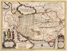 Asia, Central Asia & Caucasus and Middle East Map By Willem Janszoon Blaeu